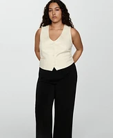 Mango Women's Flowy Straight-Fit Pants