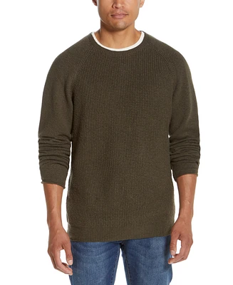 Weatherproof Vintage Men's Waffle Crew Neck Sweater