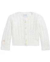 Polo Ralph Lauren Baby Girls Cotton Pointelle Cable-Knit Cardigan