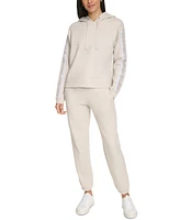 Calvin Klein Women's Logo Stripe Pullover Hoodie