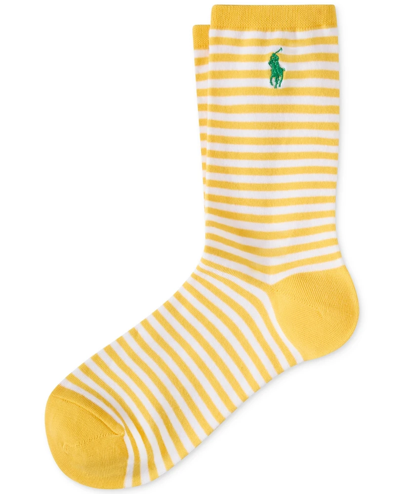 Polo Ralph Lauren Women's Spring Even Striped Crew Socks