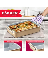 Bakken- Swiss Bakken 8-Piece Stackable Bakeware Set - Ceramic Non-Stick Coating, Baking Sheets, Assorted Baking Pans, Ptfe, Pfoa & Pfos Free