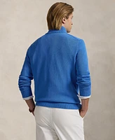 Polo Ralph Lauren Men's Big & Tall Cotton Quarter-Zip Sweater