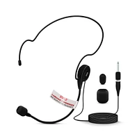 Pyle Cardioid Condenser Headset Microphone with Flexible Wired Boom for Belt Pack Mic Systems