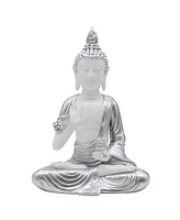 Fc Design "2-pc Set" 8.5"H Silver Thai Buddha in Teaching Pose Figurine Statue Ornament Home Room Office Decor and Perfect Ideas for Housewarming, Hol