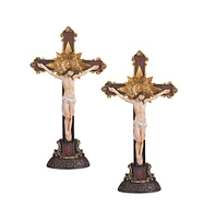 Fc Design "2-pc Set" Jesus Nailed On The Cross 12"H Crucifix Holy Figurine Statue Ornament Home Room Office Decor and Perfect Ideas for Housewarming,