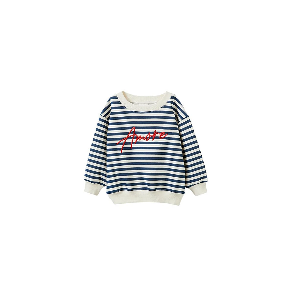 Cotton On Little Girls Little/Big Dusty Fleece Crew