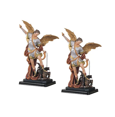 Fc Design 2-pc Set" 12"H Archangel Michael Statue Saint Michael The Strongest Angel Holy Figurine Statue Ornament Home Room Office Decor and Perfect I