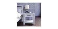 Slickblue Farmhouse Traditional Rustic Pine Wood 1-Drawer Nightstand Bedside Table for Bedroom Storage and Charm