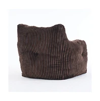 The Pop Home Soft Corduroy Bean Bag Chair with Memory Foam Filling for Living Room-The