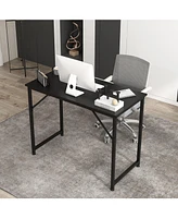 Gouun 40 Inch Modern Computer Desk, Sturdy Mdf and Steel Frame, Adjustable Footpads, Multi-Purpose Workstation