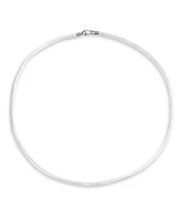 Bling Jewelry White Cream 1MM Satin Silk Cord Necklace with Silver Lobster Claw