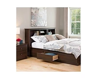 Slickblue Storage Headboard with Built-In Bookcase - Ideal for Organizing Your Space