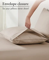 Standard/Queen Pillowcases Set of 2 – 100% Cotton, Soft & Cooling Sateen, Fits Standard and Queen Pillows