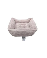 Reserve Jacquard Cuddler, Ultra-Soft & Elegant Pet Bed for Dogs & Cats, Pink