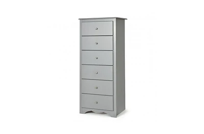 Slickblue Modern 6-Drawer Tall Wooden Dresser Chest for Elegant Storage and Organization