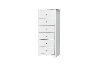 Slickblue Modern 6-Drawer Tall Wooden Dresser Chest for Elegant Storage and Organization