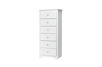 Slickblue Modern 6-Drawer Tall Wooden Dresser Chest for Elegant Storage and Organization