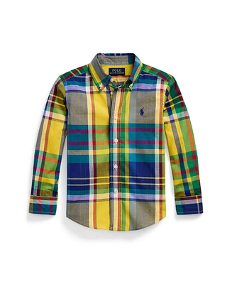 Polo Ralph Lauren Toddler and Little Boys Plaid Cotton Poplin Shirt