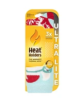 Heat Holders Ultra Lite Ellen Festive Cozy Alpaca Crew Socks