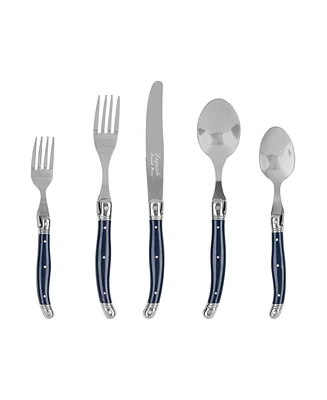 French Home Laguiole Connoisseur 20-Piece 18/10 Stainless-Steel Flatware Set with Handles