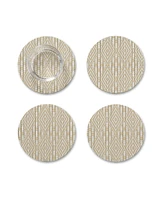 Chilewich Martha Stewart Boxwood Set of 4 Round Coasters