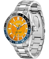 Hugo Boss Men's Runner 3H Silver Stainless Steel Watch