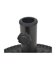 vidaXL Parasol Base Resin Round Black 63.9 lb