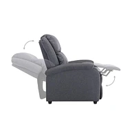 Recliner Chair Dark Gray Fabric