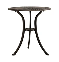 vidaXL 3 Piece Bistro Set Cast Aluminum Bronze