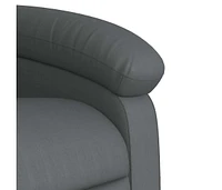 Recliner Chair Gray Faux Leather