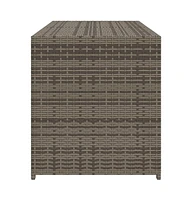 vidaXL Garden Storage Box Gray 74.8 Gal Poly Rattan