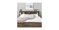 Slickblue Bookcase Headboard with Adjustable Shelves - Perfect for Organizing Books and Decor