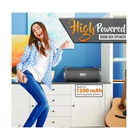 Pyle Portable Bluetooth Speaker with Fm Radio, MP3, Usb & Micro Sd Support, Rechargeable Battery