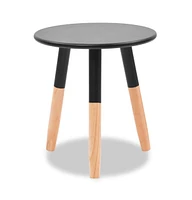 vidaXL Side Table Set 2 Pieces Solid Pinewood Black