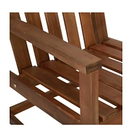 Patio Chairs 2 pcs Solid Acacia Wood