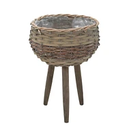Planter 3 pcs Wicker with Pe Lining