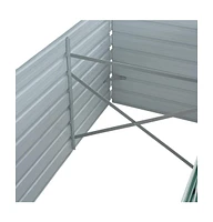 Garden Raised Bed Galvanized Steel 126"x31.5"x17.7" Green