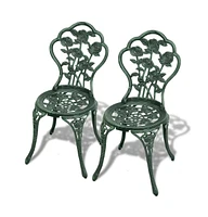 vidaXL 3 Piece Bistro Set Cast Aluminum
