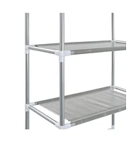 vidaXL 3-Tier Storage Rack over Toilet Silver 20.9"x11"x66.5"