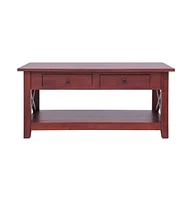 Coffee Table Brown 39.4"x21.7"x18.1" Solid Mahogany Wood