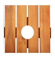 vidaXL Patio Table 59"x35.4"x29.1" Solid Acacia Wood