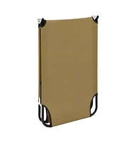 vidaXL Folding Sun Lounger Taupe Steel