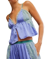 Free People Women's Anywhere With You Lace-Trim Lounge Set