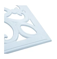 Umbrella Base White 26.5 lbs 19.3" Cast Iron