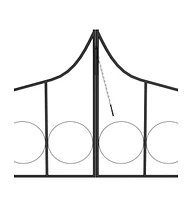 vidaXL Garden Arch with Gate Black 54.3"x15.7"x93.7" Iron