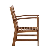 vidaXL 4 Piece Patio Lounge Set Solid Acacia Wood