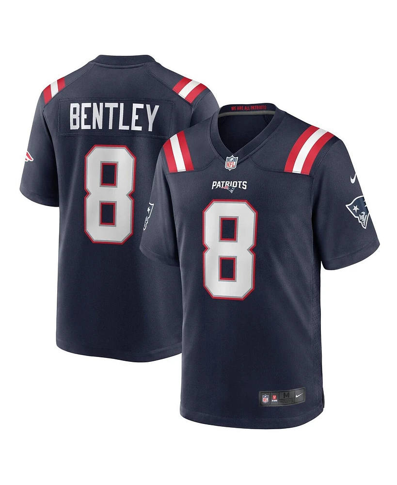 Nike Men's Ja'Whaun Bentley Navy New England Patriots Game Player Jersey