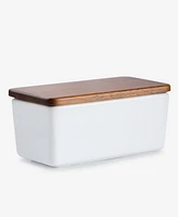 The Cellar Whiteware James Collection Lidded Butter Dish, Exclusively at Macy's