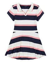 Tommy Hilfiger Toddler and Little Girls Yarndye Stripe Short Sleeve Polo Dress